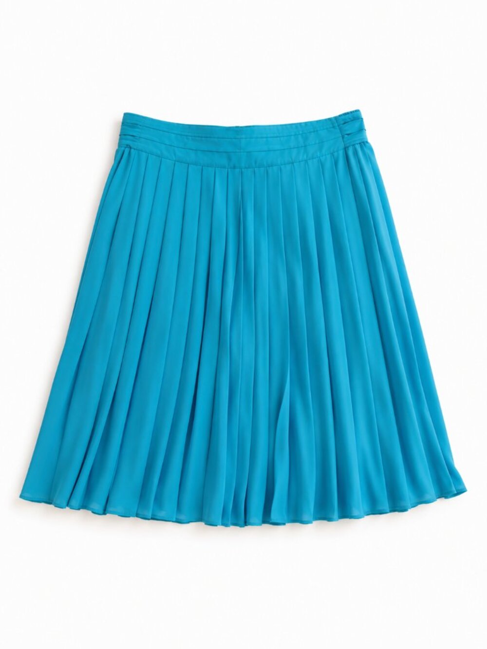 J.Crew Turquoise Blue Pleated Midi Skirt Size 22 Flowy A-Line